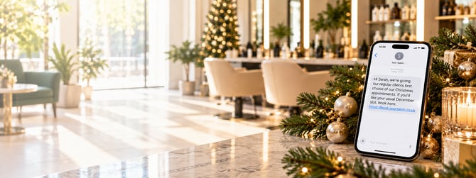 Festive Salon Booking on Smartphone