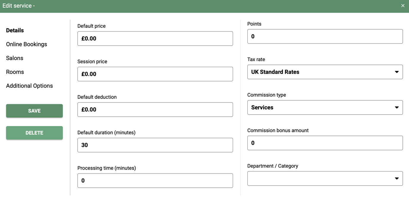 Creating a new service